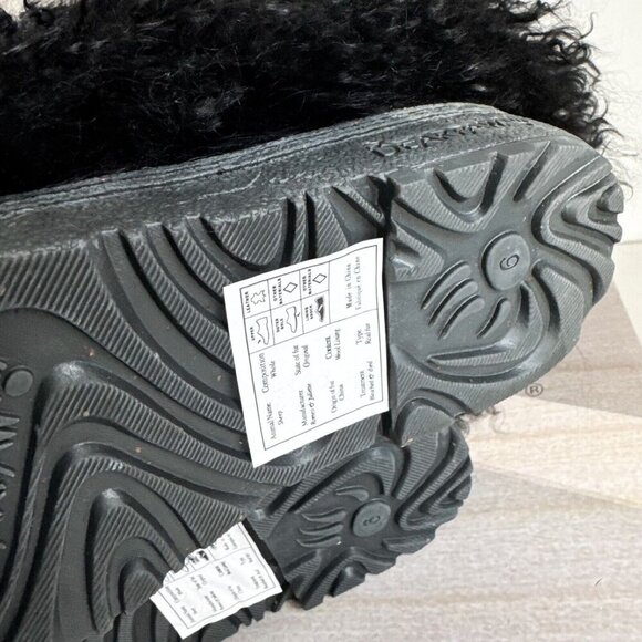 Bearpaw Boetis II Curly Mongolian Lamb  Sheep fur Winter Boots Black 6 - Picture 7 of 9